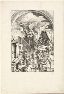 Die Geburt der Jungfrau, aus Das Leben der Jungfrau von Albrecht Dürer