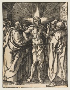 Der ungläubige Thomas, aus Die kleine Passion von Albrecht Dürer