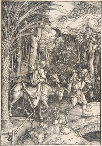 Die Flucht nach Ägypten, aus Das Leben der Jungfrau, lateinische Ausgabe, 1511