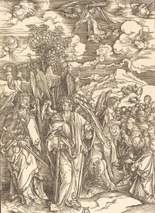 Die vier Engel, die die Winde halten, 1498 von Albrecht Dürer