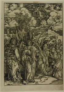 Die vier Engel, die die Winde zurückhalten, aus der Apokalypse von Albrecht Dürer