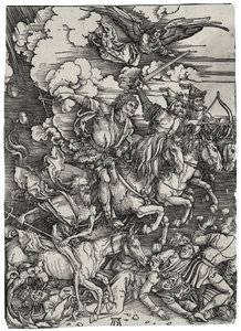 Die vier Reiter der Apokalypse, ca. 1498 von Albrecht Dürer