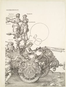 Der große Triumphwagen: Rechter Teil des Wagens mit Fidentia und Ratio von Albrecht Dürer