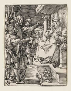 Der Hohepriester zerreißt seine Gewänder von Albrecht Dürer