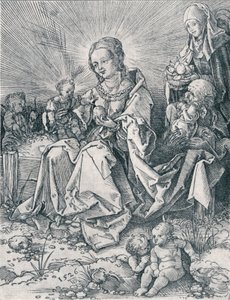 Die Heilige Familie auf einer grasbewachsenen Bank, 1526 1906 von Albrecht Dürer