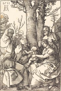 Die Heilige Familie mit Joachim und Anna unter einem Baum von Albrecht Dürer