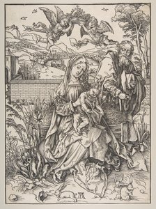 Die Heilige Familie mit drei Hasen von Albrecht Dürer