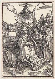 Die Heilige Familie mit fünf Engeln von Albrecht Dürer