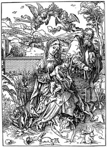 Die Heilige Familie mit den drei Hasen, 1497, 1936 von Albrecht Dürer