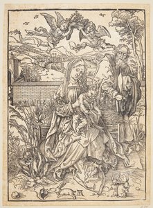 Die Heilige Familie mit drei Hasen von Albrecht Dürer