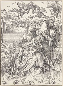 Die Heilige Familie mit drei Hasen von Albrecht Dürer