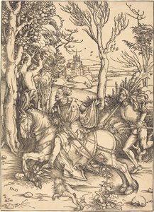 Der Ritter zu Pferd und der Landsknecht von Albrecht Dürer
