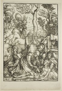 Die Beweinung, aus Die Große Passion von Albrecht Dürer