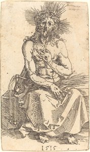 Der Mann der Schmerzen, sitzend von Albrecht Dürer