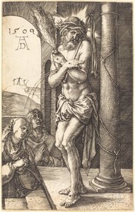 Der Schmerzensmann steht bei der Säule von Albrecht Dürer