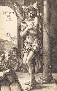 Der Mann der Schmerzen steht an der Säule, 1509 von Albrecht Dürer