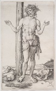 Der Mann der Schmerzen stehend, mit erhobenen Händen von Albrecht Dürer
