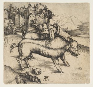 Das monströse Schwein von Landser, ca. 1496 von Albrecht Dürer