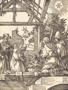 Die Geburt Christi, wahrscheinlich ca. 1509-1510 von Albrecht Dürer