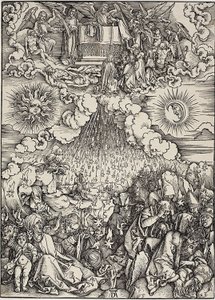 Die Öffnung des fünften und sechsten Siegels, aus der Apokalypse von Albrecht Dürer