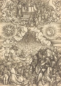 Die Öffnung des fünften und sechsten Siegels, wahrscheinlich ca. 1496-1498 von Albrecht Dürer
