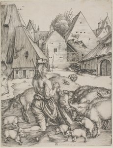 Der verlorene Sohn unter den Schweinen von Albrecht Dürer