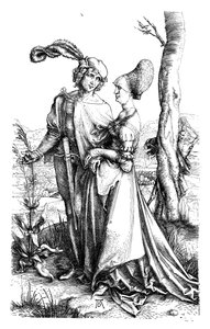 Die Promenade, ca. 1498, 1906 von Albrecht Dürer