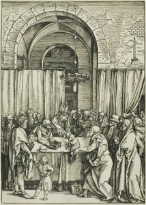 Die Zurückweisung von Joachims Opfer, aus Das Leben der Jungfrau von Albrecht Dürer