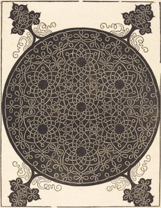 Der sechste Knoten, der sieben kleine Knotensysteme mit schwarzen Zentren kombiniert, wahrscheinlich 1506-1507 von Albrecht Dürer