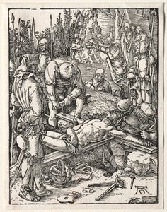 Die kleine Passion: Christus wird ans Kreuz genagelt, 1509-1511