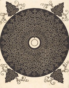 Der dritte Knoten mit einem schwarzen Kreis auf einem weißen Medaillon, wahrscheinlich 1506-1507 von Albrecht Dürer