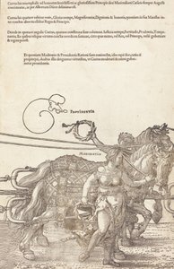 Der Triumphwagen von Maximilian I. Der große Triumphwagen [Platte 3 von 8], 1523 Lateinische Ausgabe
