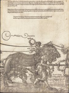 Der Triumphwagen von Maximilian I Der große Triumphwagen [Tafel 4 von 8], 1523 Lateinische Ausgabe