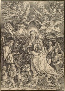 Die Jungfrau umgeben von vielen Engeln von Albrecht Dürer