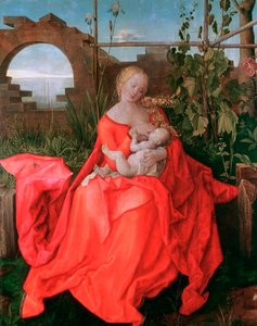 Die Jungfrau und das Kind, Die Madonna mit der Iris, 1500-1510 von Albrecht Dürer