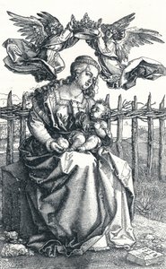 Die Jungfrau und das Kind, gekrönt von zwei Engeln, 1518, 1906 von Albrecht Dürer
