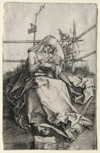 Die Jungfrau und das Kind auf einer grasbewachsenen Bank von Albrecht Dürer