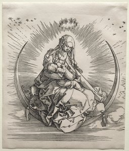 Die Jungfrau auf einer Mondsichel von Albrecht Dürer