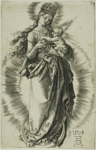 Die Jungfrau auf der Mondsichel mit einem Sternenkranz von Albrecht Dürer