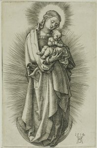 Die Jungfrau auf der Mondsichel mit einem Diadem von Albrecht Dürer