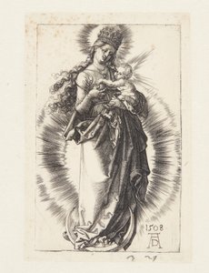 Die Jungfrau auf der Mondsichel mit einer Krone aus Sternen von Albrecht Dürer