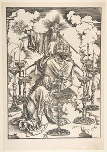 Die Vision der sieben Leuchter, aus Die Apokalypse von Albrecht Dürer