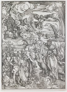 Die Hure Babylon, aus der Serie „Die Apokalypse“ von Albrecht Dürer