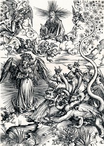 Die Frau, mit der Sonne bekleidet, und der siebenköpfige Drache, 1498