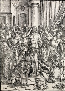Die Geißelung, ca. 1496-97 von Albrecht Dürer