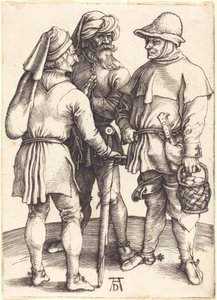 Drei Bauern im Gespräch von Albrecht Dürer
