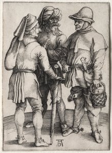 Drei Bauern im Gespräch von Albrecht Dürer