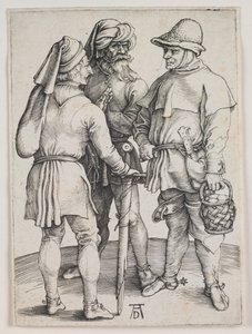 Drei Bauern im Gespräch von Albrecht Dürer