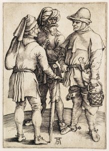 Drei Bauern im Gespräch von Albrecht Dürer
