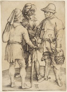 Drei Bauern im Gespräch von Albrecht Dürer